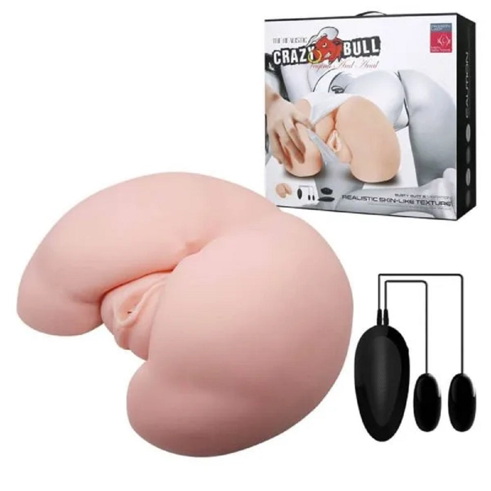 Masturbator Vagin&aAnus cu Vibratii Multispeed Crazy Bull Natural Imagine principală a produsului