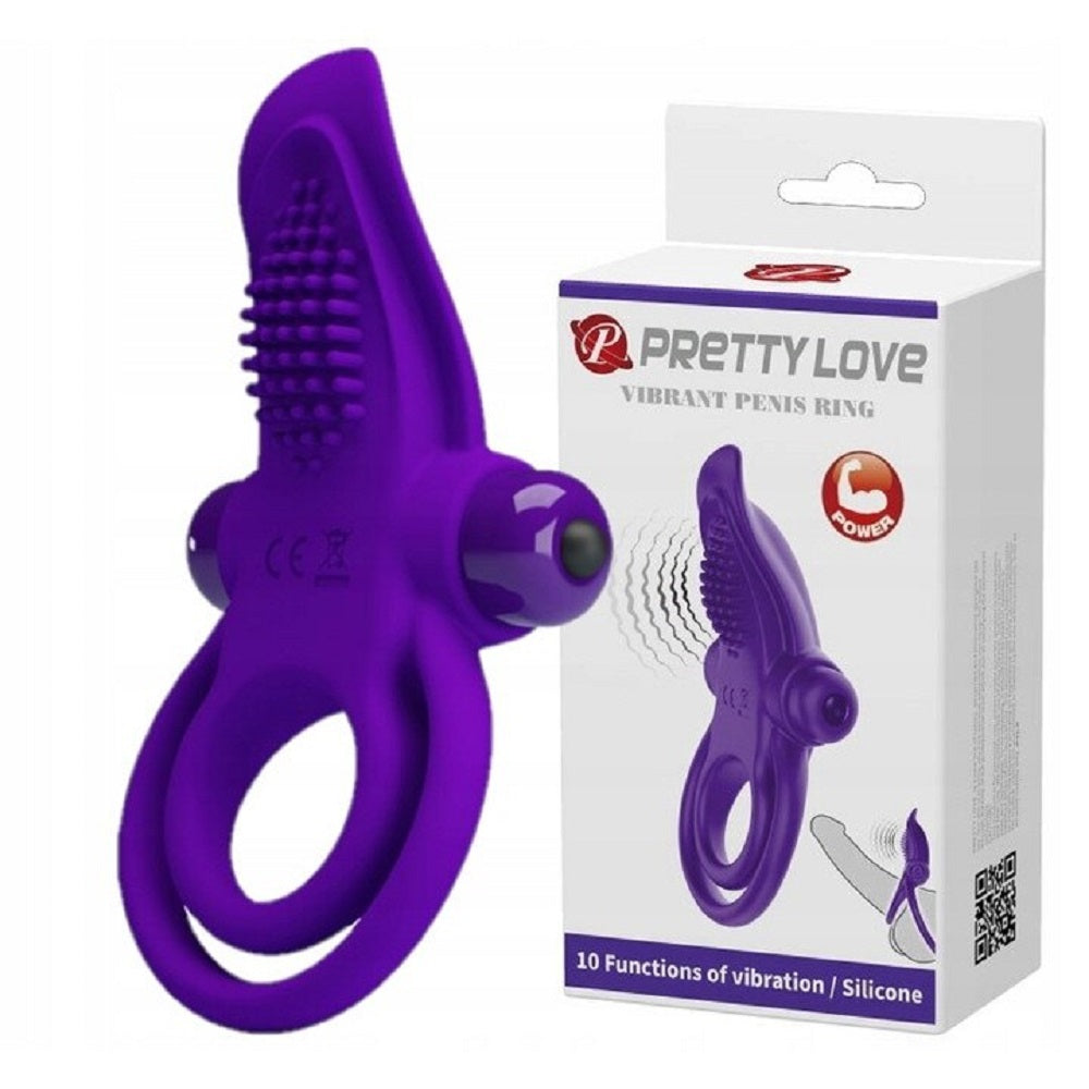 Pretty Love Vibrant Penis Ring Purple Imagine principală a produsului