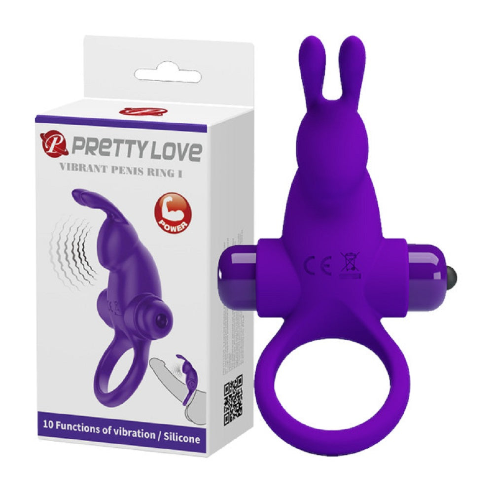 Pretty Love Vibrant Penis Sleeve 1 Purple