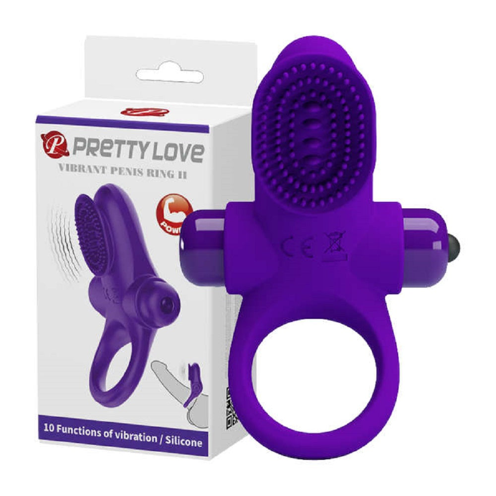 Pretty Love Vibrant Penis Ring 2 Purple Imagine principală a produsului