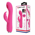 Vibrator Rachel Vibrating&Licking Silicon Roz 20 cm
