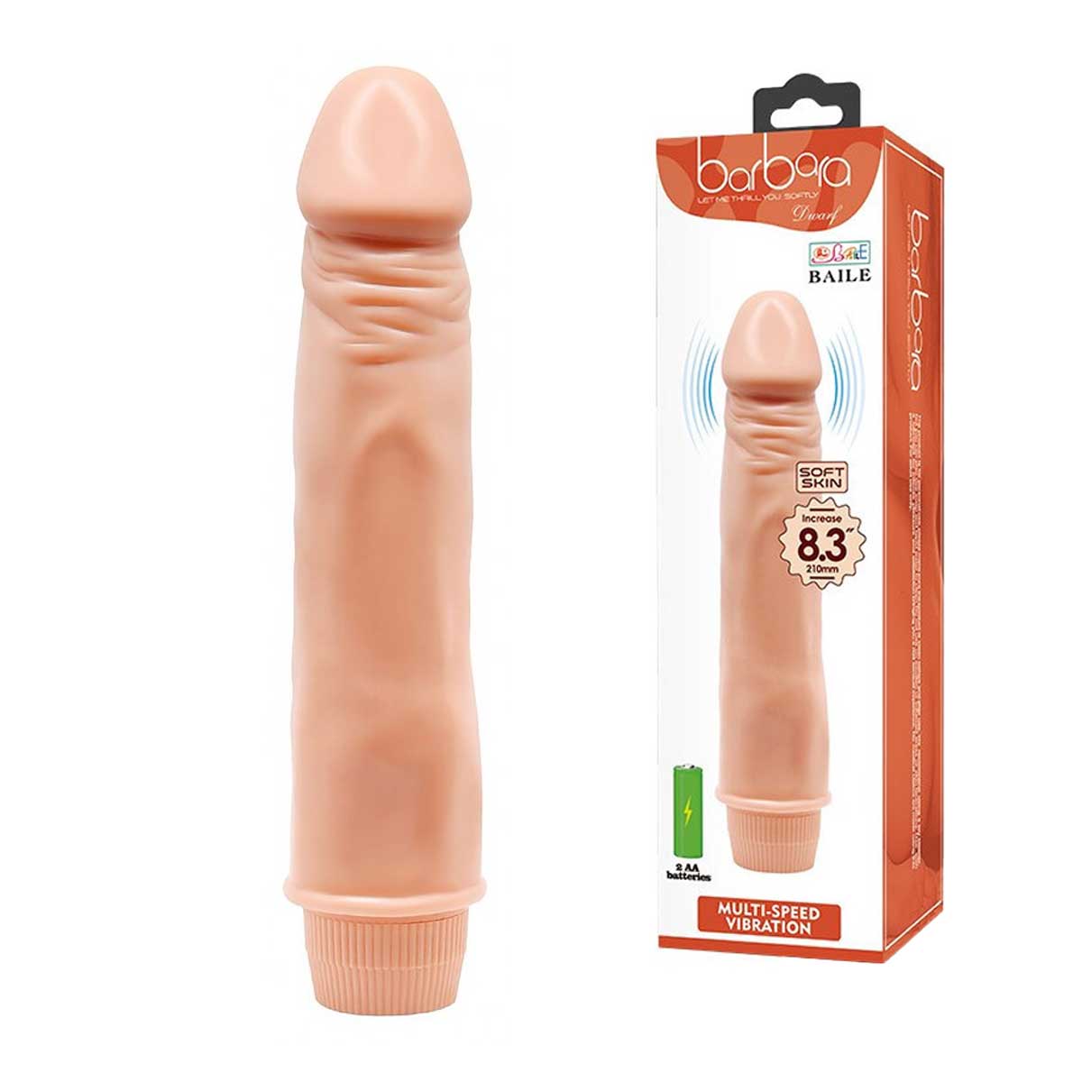 Barbara Dwarf Realistic Multi-Speed Vibrator 8.3" Imagine principală a produsului