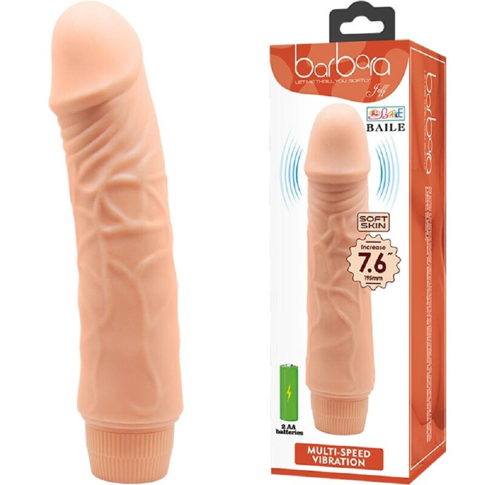 Barbara Jeff  Realistic Multi-Speed Vibrator 7,6" Imagine principală a produsului