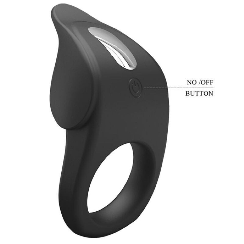 Inel de Penis Susanna, 10 Moduri Vibratii, Silicon, USB, Negru