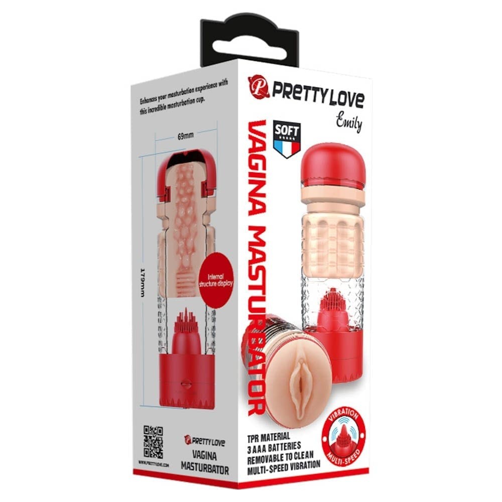 Pretty Love Emily Masturbator Red Imagine principală a produsului
