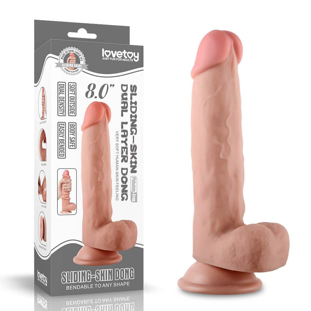 8'' Sliding Skin Dual Layer Dong