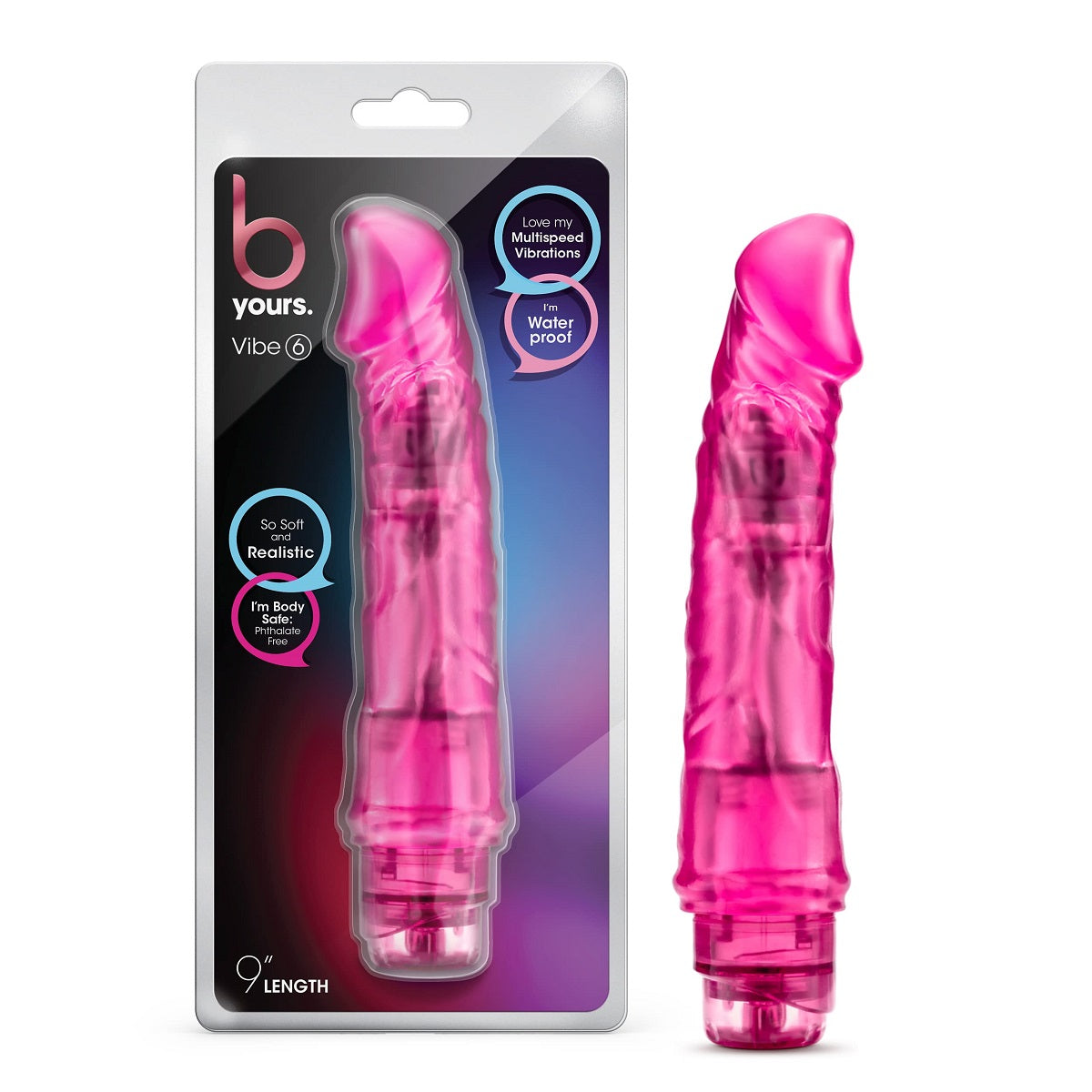 Vibrator Multispeed B Yours Vibe6 Roz Imagine principală a produsului
