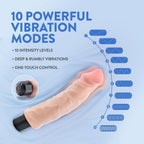 Vibrator Realist Au Naturel Sensa Feel, Dubla Densitate, 10 Moduri Vibratii, USB, Natural, 22.8 cm