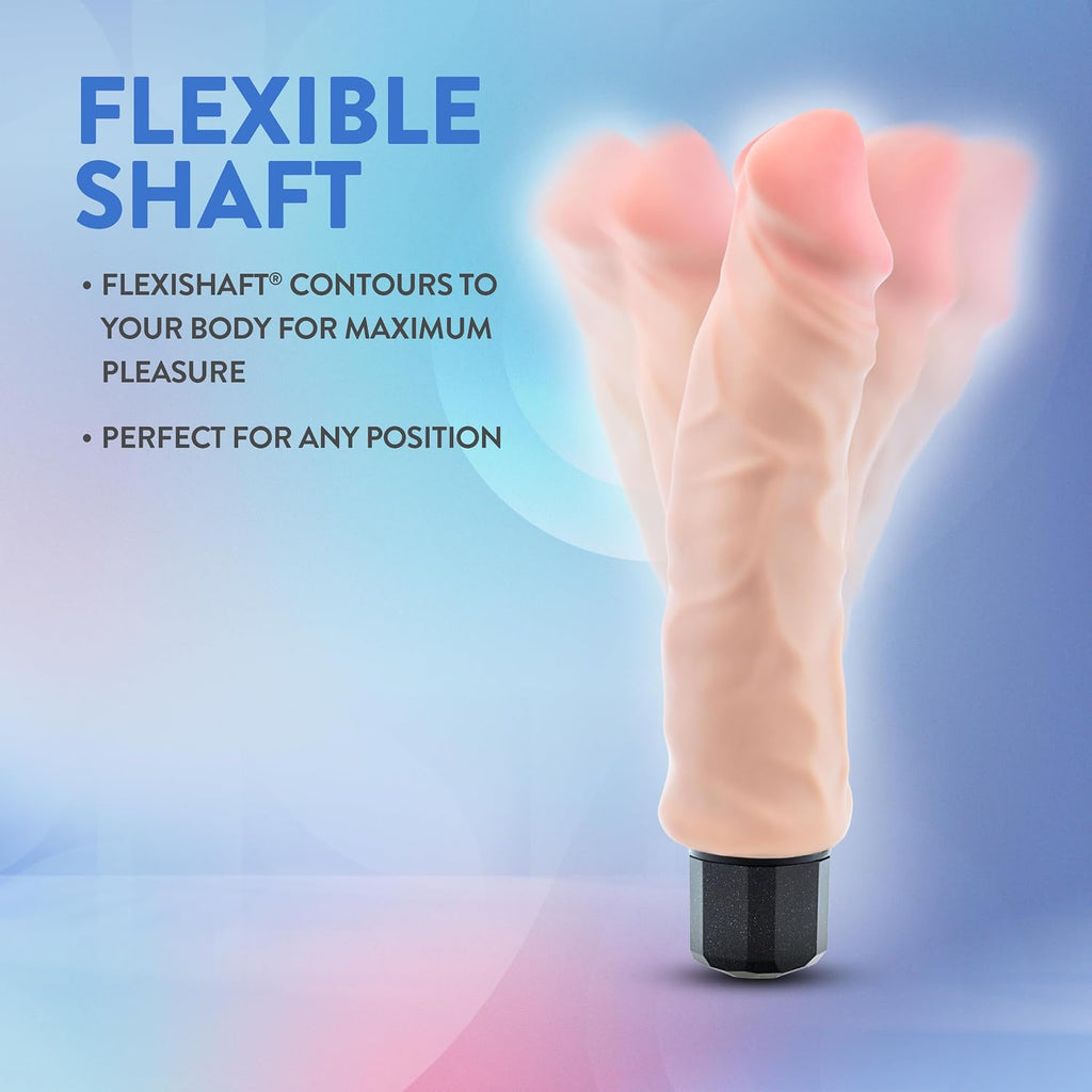 Vibrator Realist Au Naturel Sensa Feel, Dubla Densitate, 10 Moduri Vibratii, USB, Natural, 22.8 cm