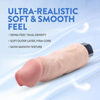 Vibrator Realist Au Naturel Sensa Feel, Dubla Densitate, 10 Moduri Vibratii, USB, Natural, 22.8 cm