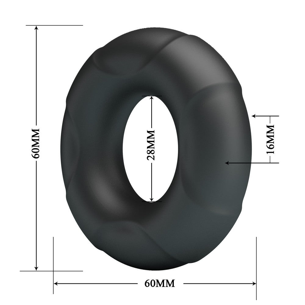 Inel de Penis Arvell, Silicon Super Soft, Negru