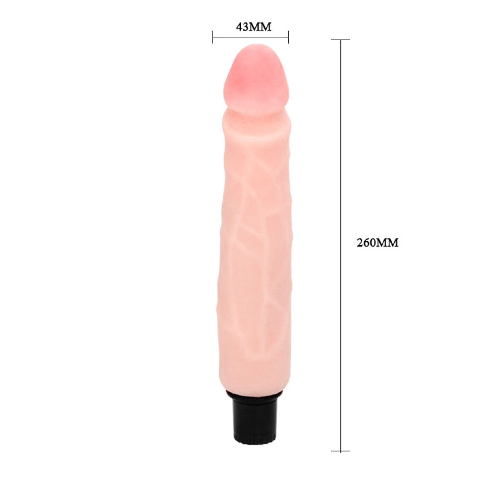 Vibrator The Realistic Cock, Multispeed, TPE, Natural, 25.5 cm