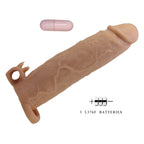 Prelungitor Penis Xerxes +7.5 cm cu Vibratii, TPE, Natural