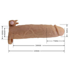 Prelungitor Penis Xerxes +7.5 cm cu Vibratii, TPE, Natural