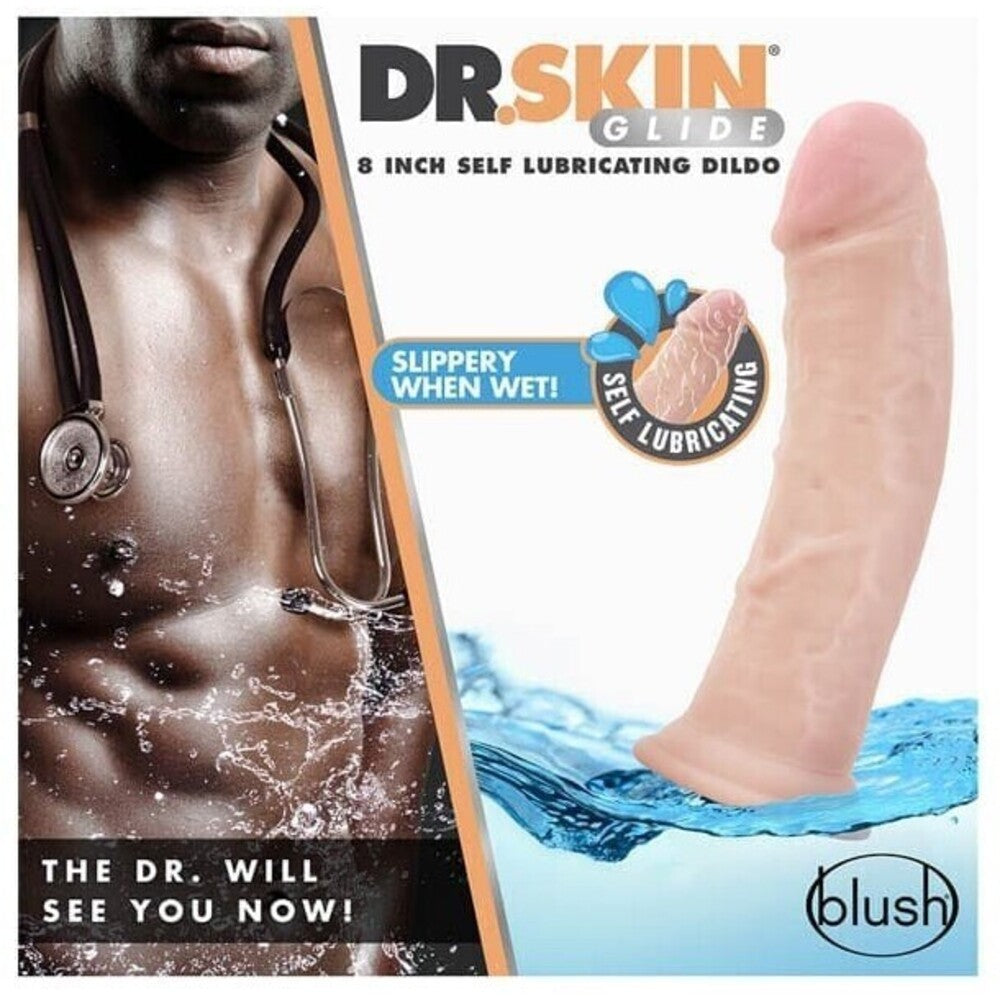 DR. SKIN 8INCH SELF LUBRICATING DILDO Imagine secundară a produsului