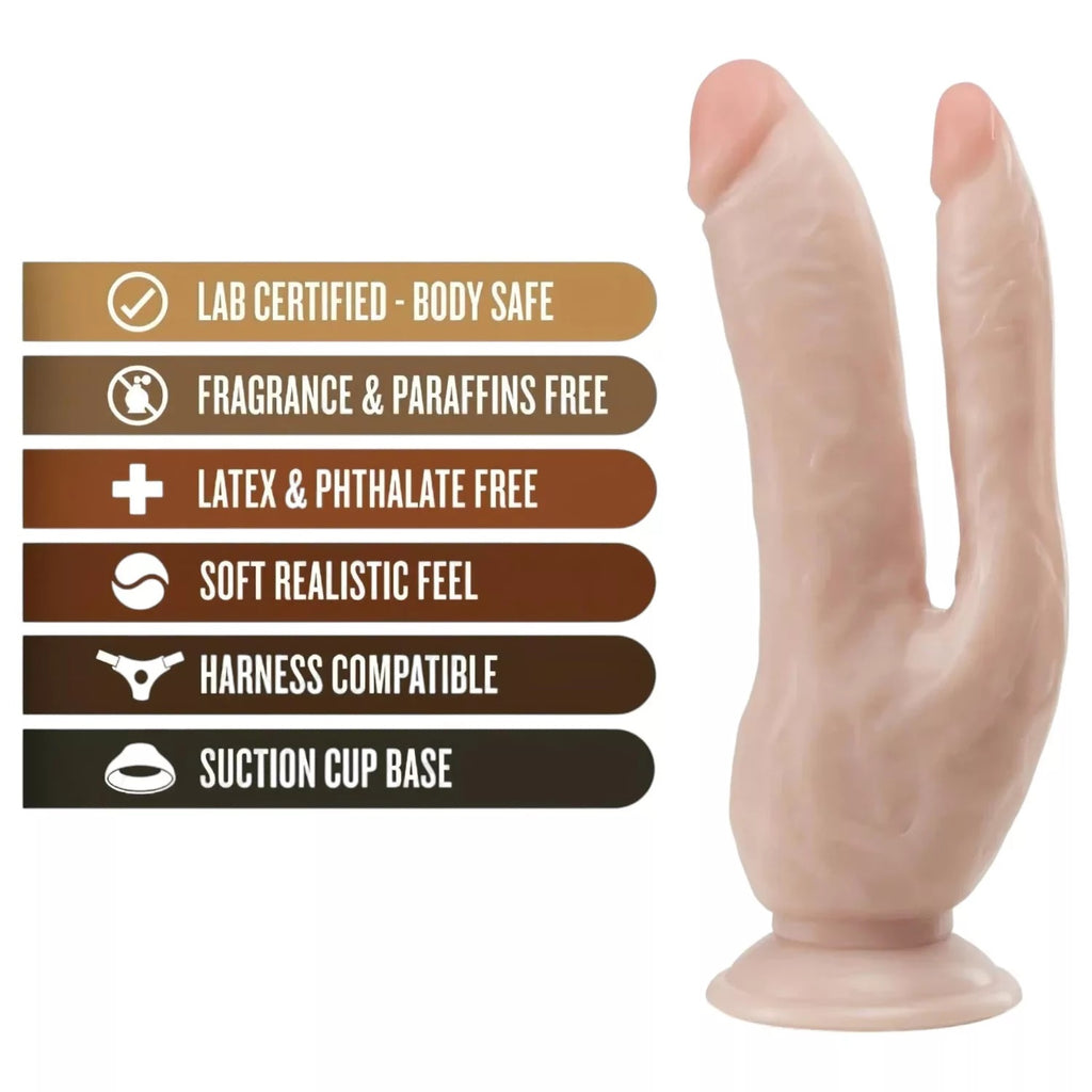 Dildo Realist Dr. Skin DP cu Ventuza
