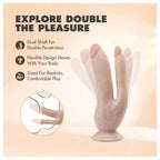 Dildo Realist Dr. Skin DP cu Ventuza