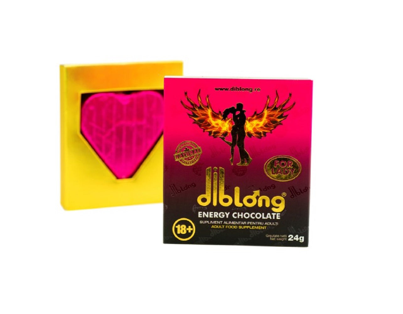Ciocolata Afrodisiaca Femei DIBLONG Energy Chocolate 24 gr. Imagine secundară a produsului
