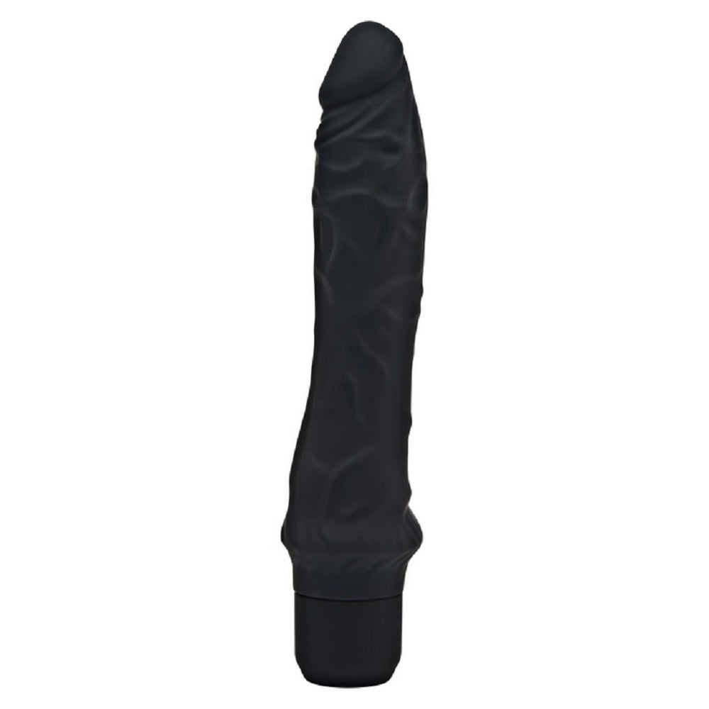 Vibrator Realist, Multispeed, Silicon, Negru, 25 cm
