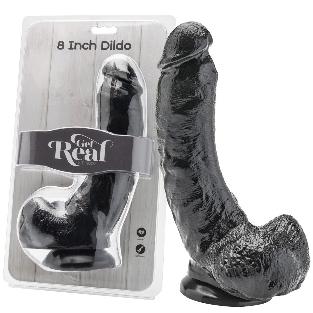 Dildo Get Real Negru 23 cm Imagine principală a produsului