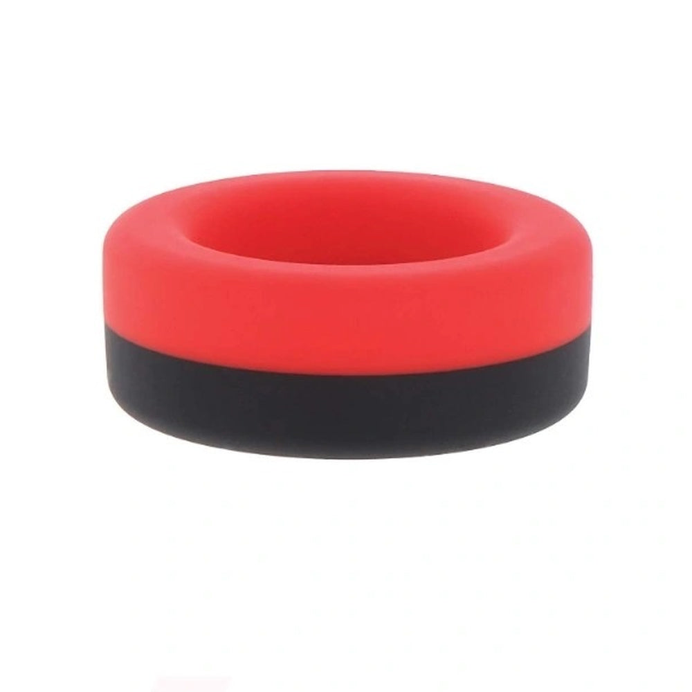 Inel de Penis Prolong Power, Silicon Lichid, Rosu/Negru