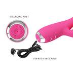 Vibrator Rachel Vibrating&Licking Silicon Roz 20 cm