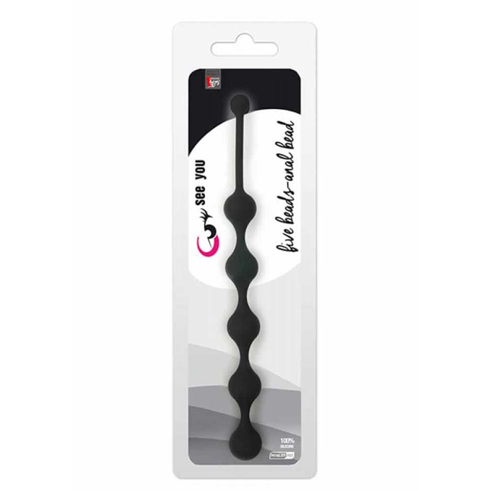 See You Five Beads Anal Black Imagine principală a produsului