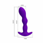 Dop Anal Yale 12 Moduri Vibratii, Silicon, USB, Violet, 14.5 cm