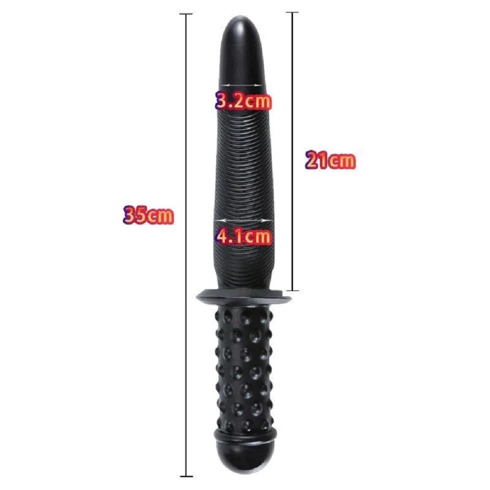 X-Men 13.8" Sword Handle Butt Plug Black II Imagine secundară a produsului