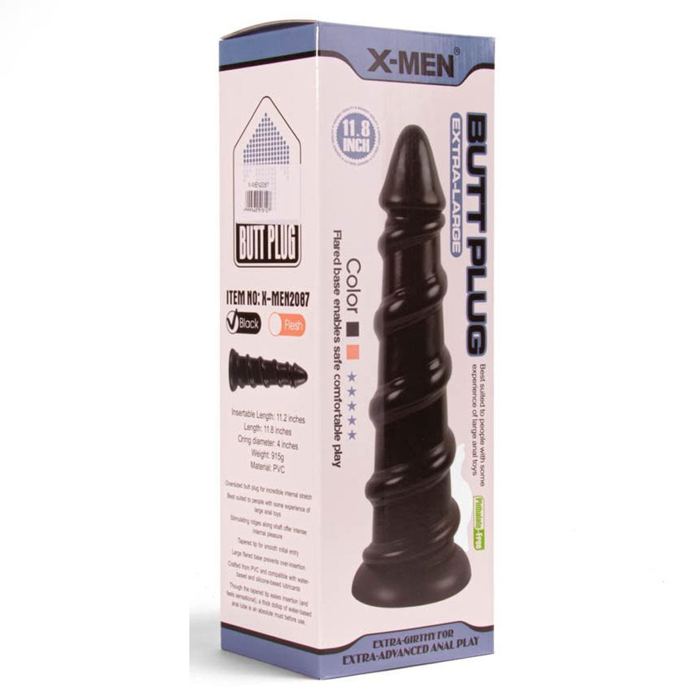 Dildo Anal X-MEN Black 30 cm Imagine principală a produsului