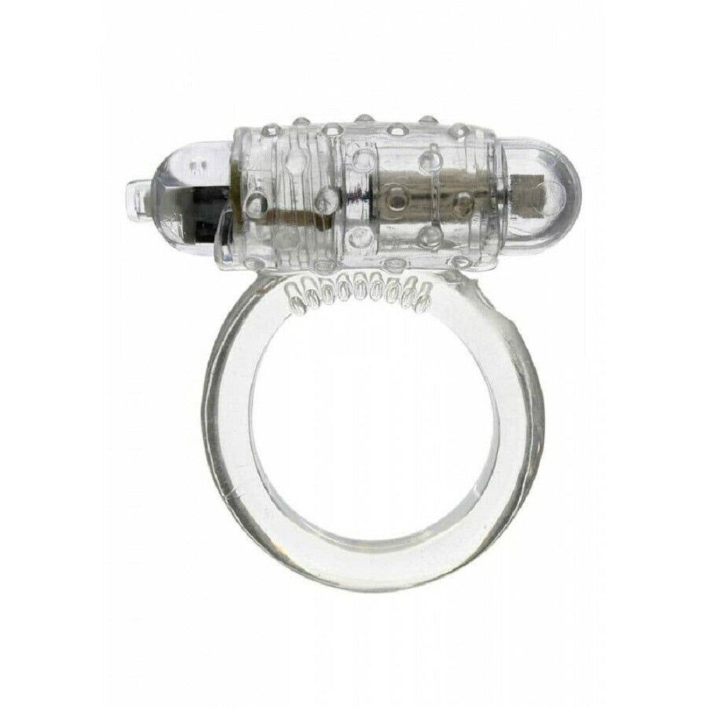 Cockring Silicone Vibrating Clear Imagine secundară a produsului
