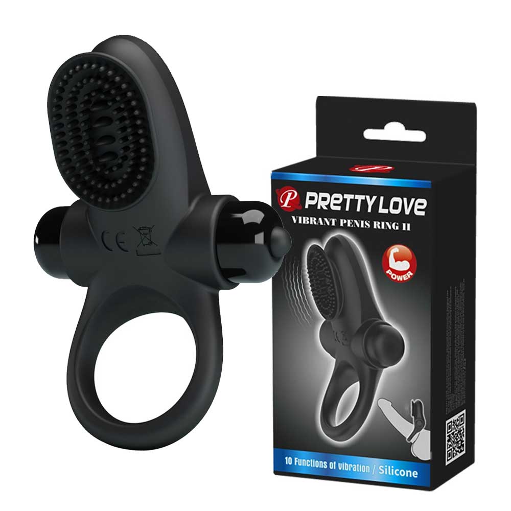 Pretty Love Vibrant Penis Ring 2 Black Imagine principală a produsului