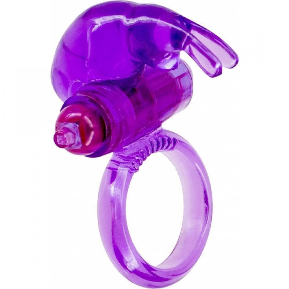 Rabbit Silicone Vibrating Cockring Purple Imagine secundară a produsului