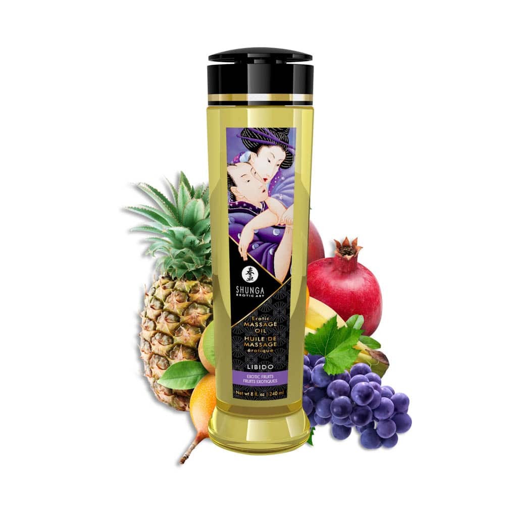 EROTIC MASSAGE OIL 240 ml EXOTIC FRUITS Imagine principală a produsului