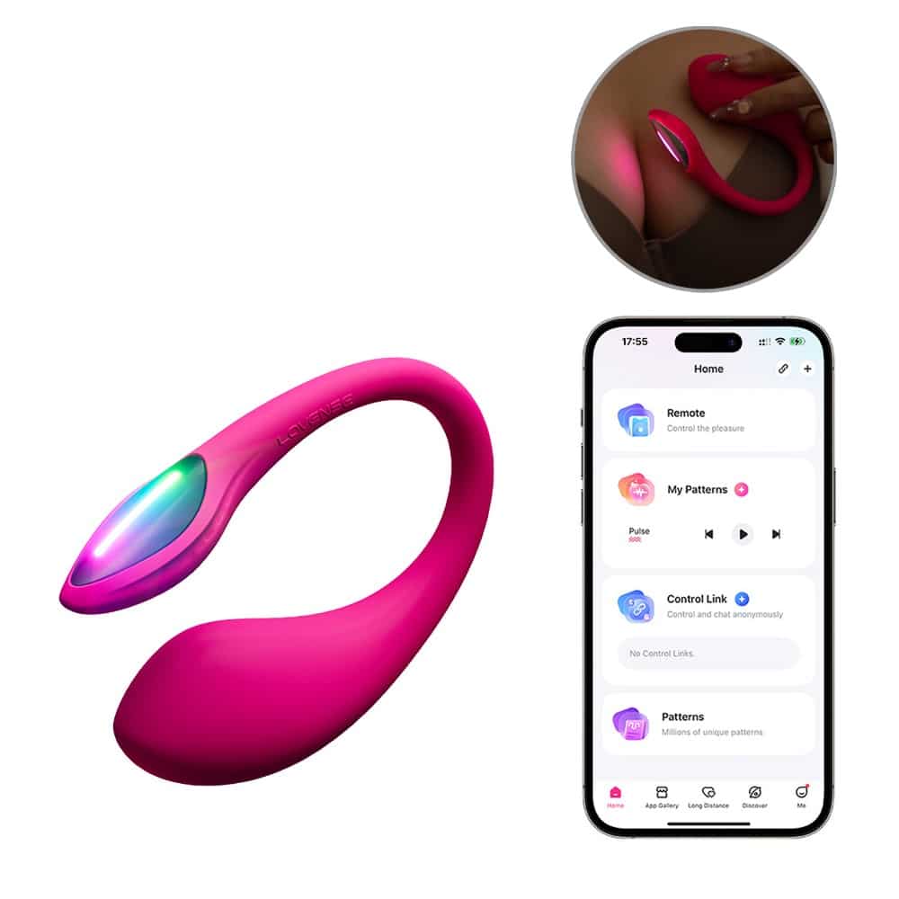 Vibrator Lovense Lush 4 Mini Bluetooth Control Free App Silicon Roz Imagine secundară a produsului