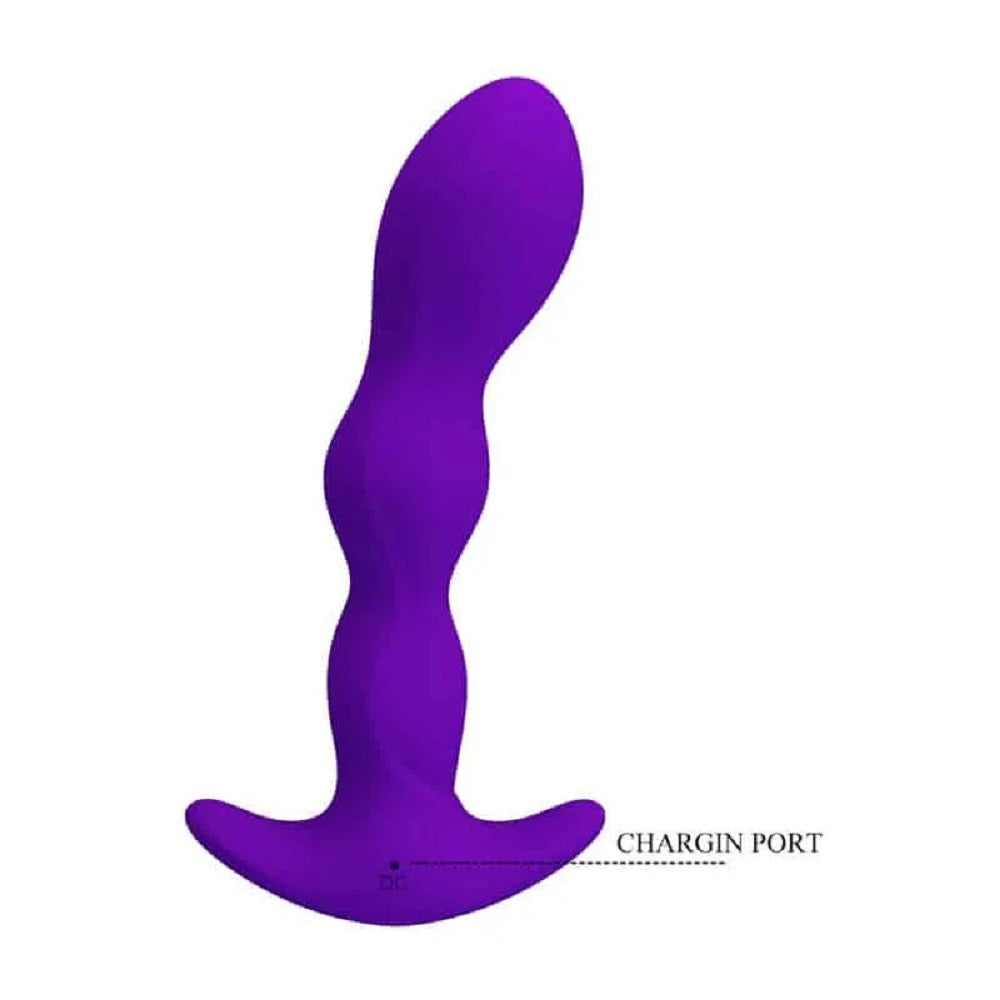 Dop Anal Yale 12 Moduri Vibratii, Silicon, USB, Violet, 14.5 cm