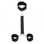 Soft Collar to Handcuffs With Leash Black