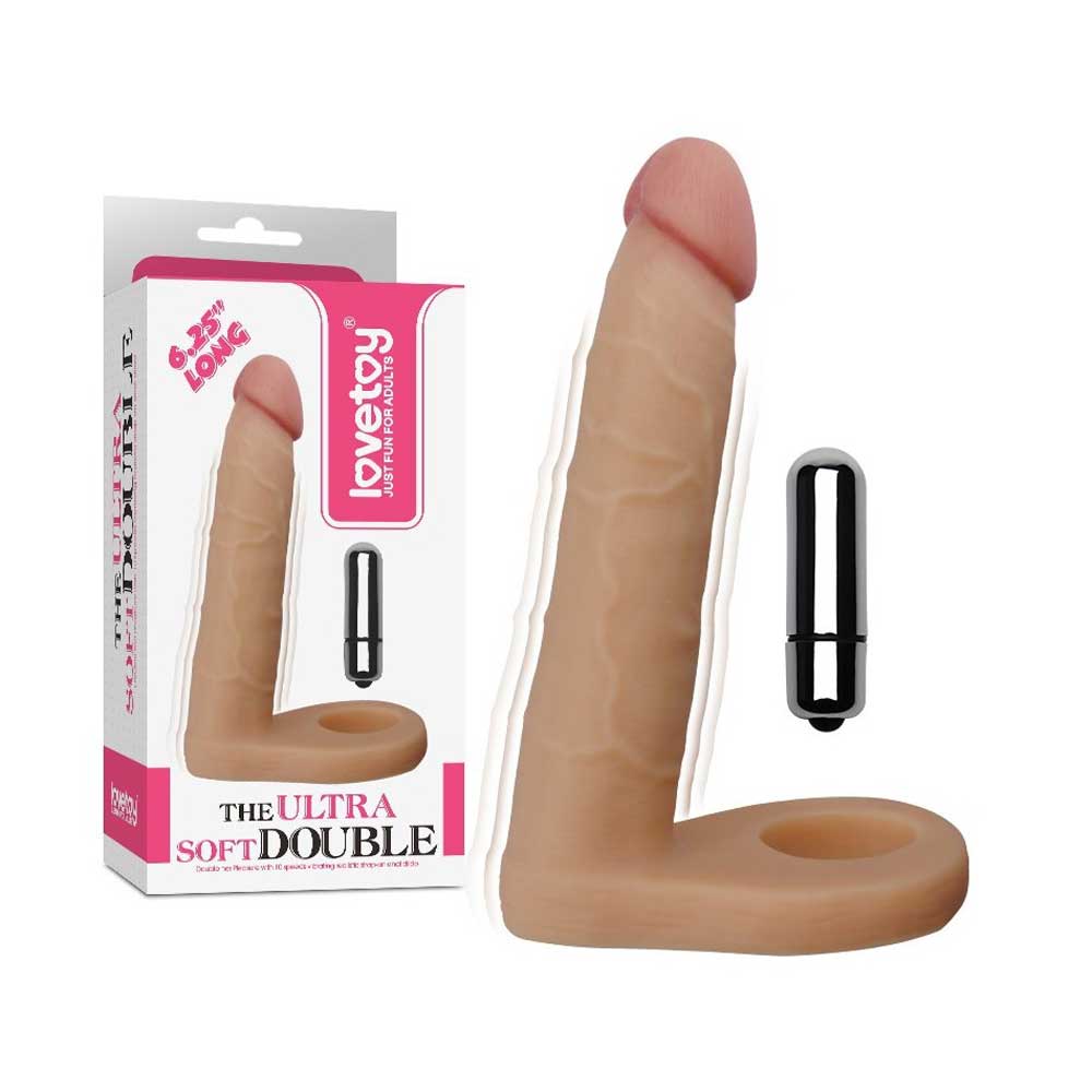 Strap-on Ultra Soft Double-Vibrating 15.8 cm Imagine principală a produsului