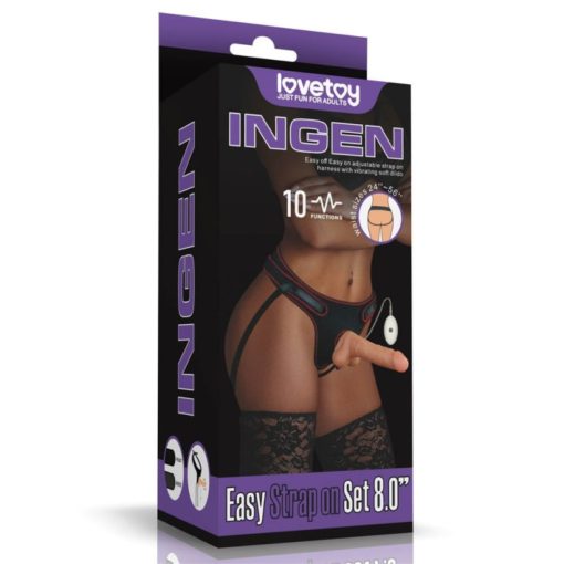 Vibrating Easy Strap-on 20cm Imagine principală a produsului