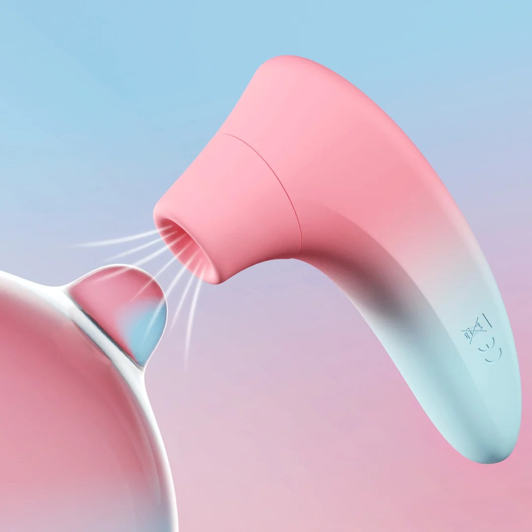 Stimulator Clitoris Lovense Tenera 2 Bluetooth Control, Free App, IPX7, Silicon, Roz/Albastru
