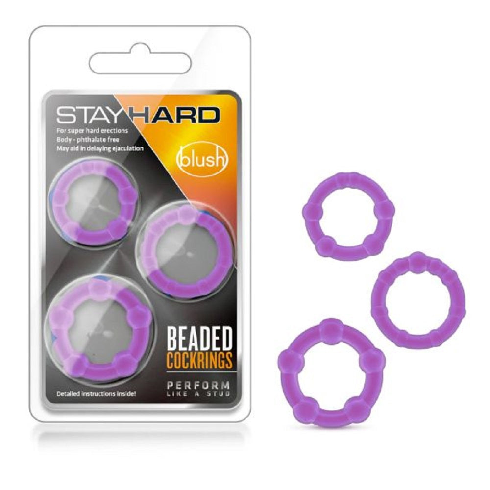 Inel Penis Stay Hard Beaded Purple