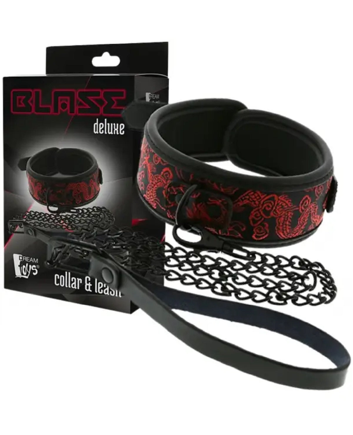 Zgarda si Lesa Blaze Deluxe Negru/Rosu Imagine principală a produsului