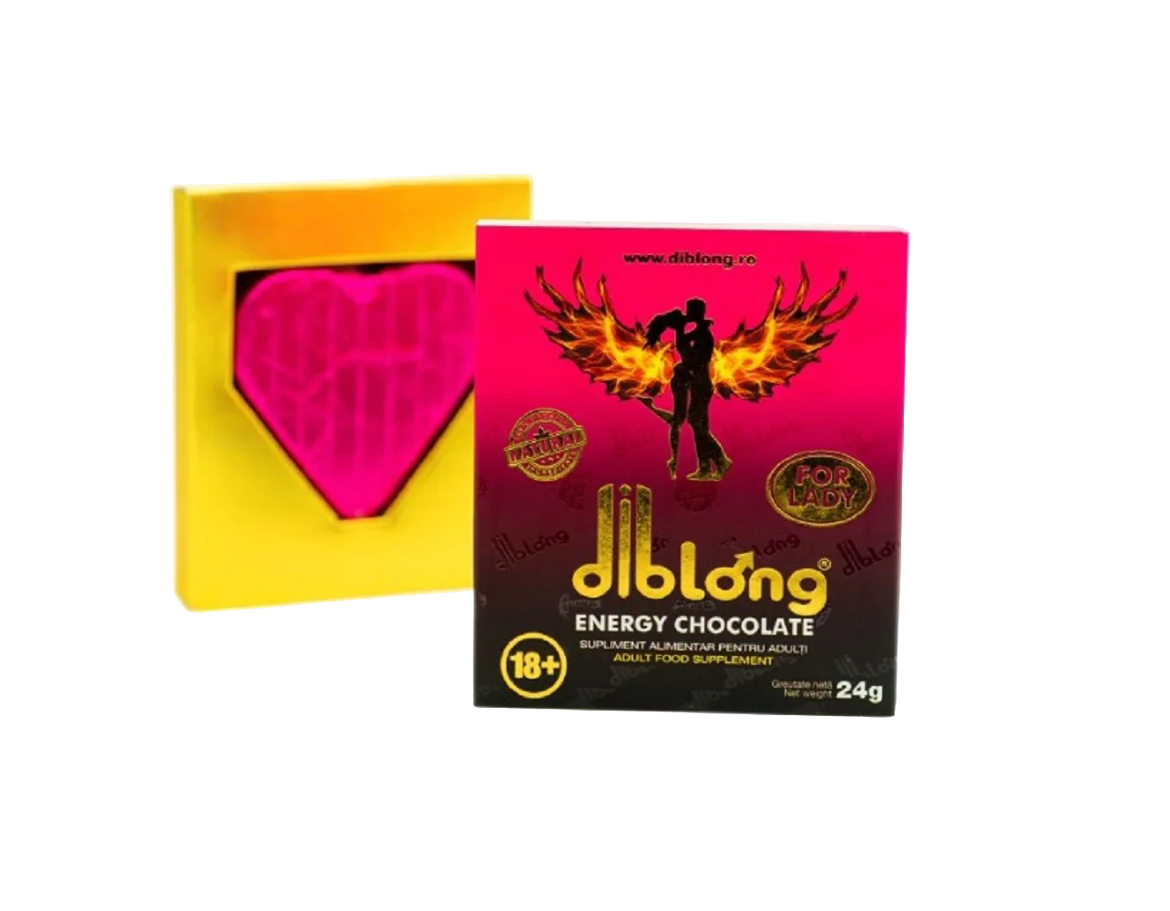 Ciocolata Afrodisiaca Femei DIBLONG Energy Chocolate 24 gr. Imagine principală a produsului