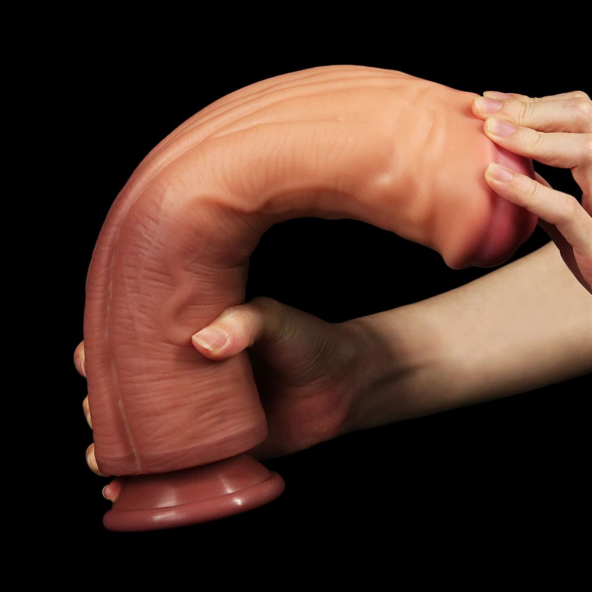 Dildo Platinum Silicon Strat Dublu King Size Natural 30 cm Imagine secundară a produsului