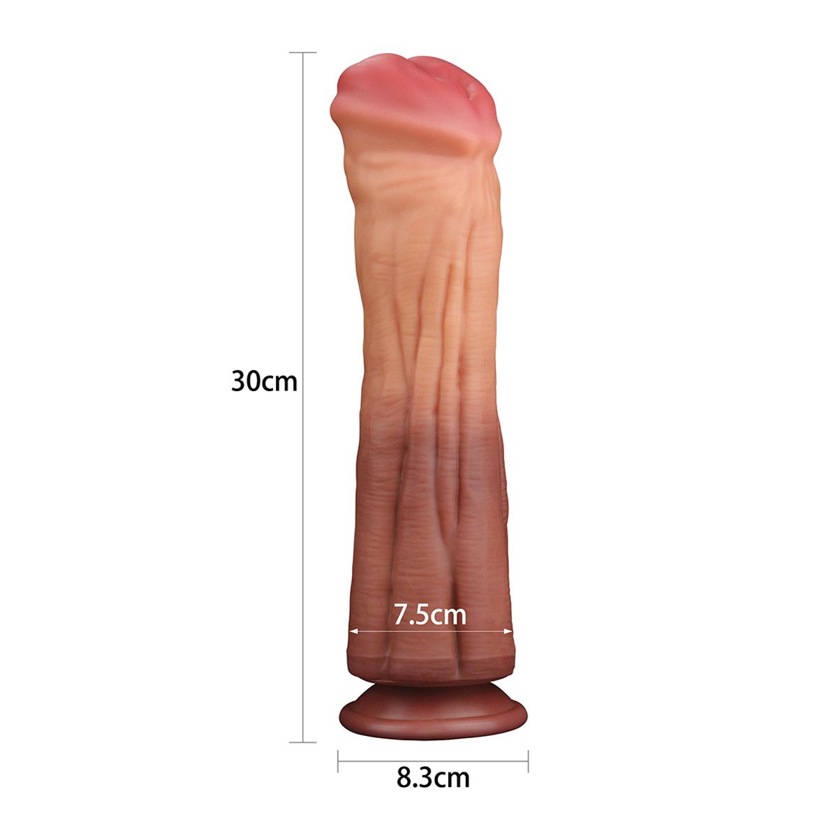 Dildo Platinum Silicon Strat Dublu King Size Natural 30 cm Imagine secundară a produsului