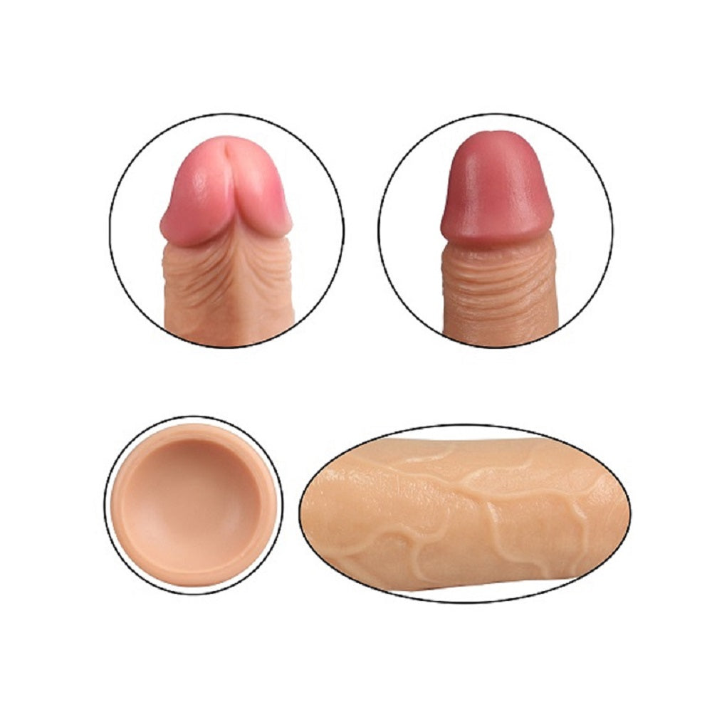 8" Dual-Layered Silicone Nature Cock Flesh
