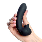 Vibrator pentru Deget Hobgoblin cu Stimulator Clitoris USB Negru