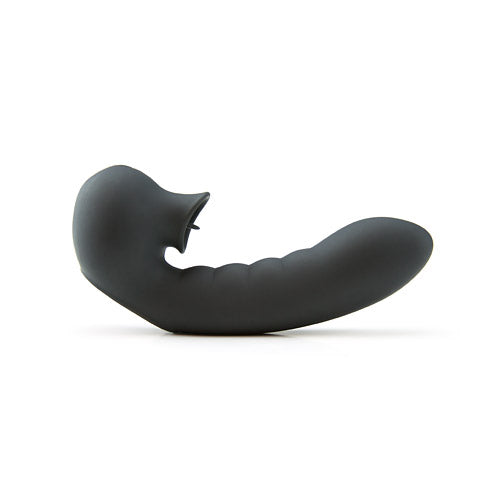 Vibrator pentru Deget Hobgoblin cu Stimulator Clitoris USB Negru