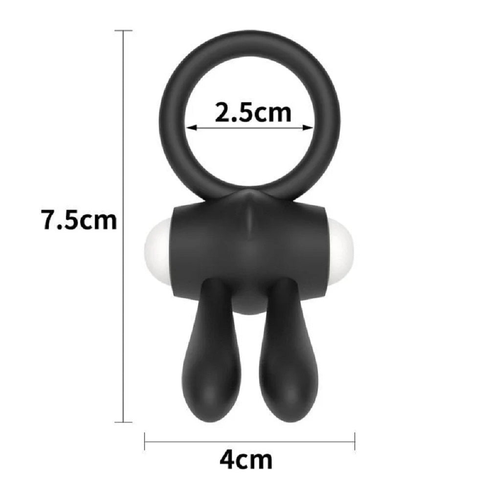Inel de Penis Power Clit Cockring Silicon Negru