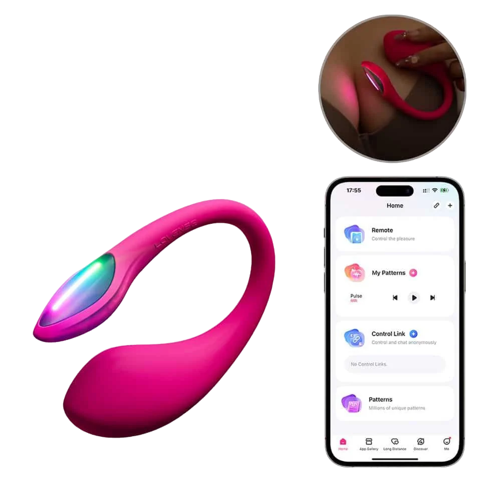 Vibrator Lovense Lush 4 Mini Bluetooth Control Free App Silicon Roz Imagine secundară a produsului